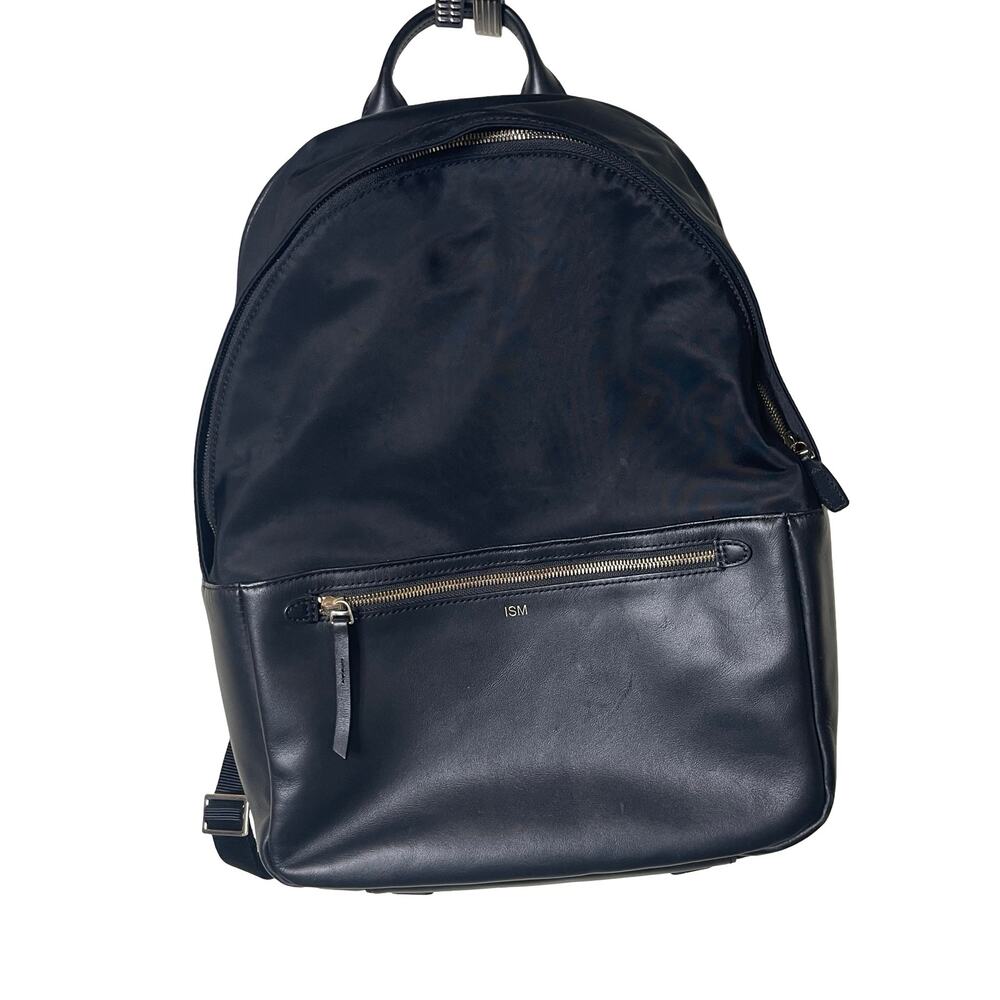 ISM THE BACKPACK Black Leather and Nylon